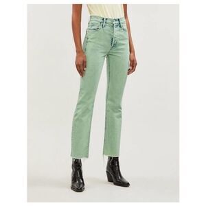 Mother Superior The Tripper Crop Fray Jean In Juicy Fruit Fern 29